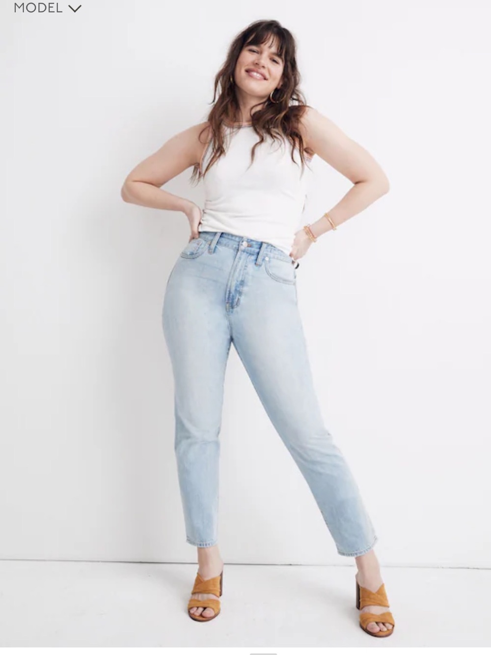 Madewell The Curvy Perfect Jean 29 Fitzgerald Wash * Rigid